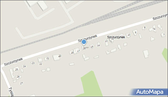 Ciechanów, Szczurzynek, 16, mapa Ciechanów