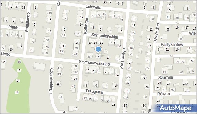 Ciechanów, Szymanowskiego Karola, 6, mapa Ciechanów