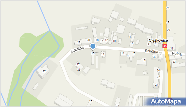 Ciężkowice, Szkolna, 15, mapa Ciężkowice