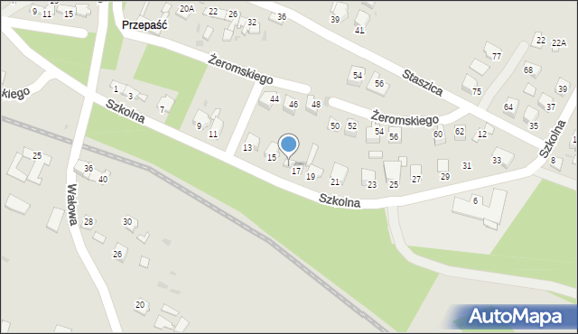 Ćmielów, Szkolna, 17A, mapa Ćmielów