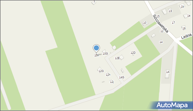 Cyprianów, Szczawińska, 10h, mapa Cyprianów