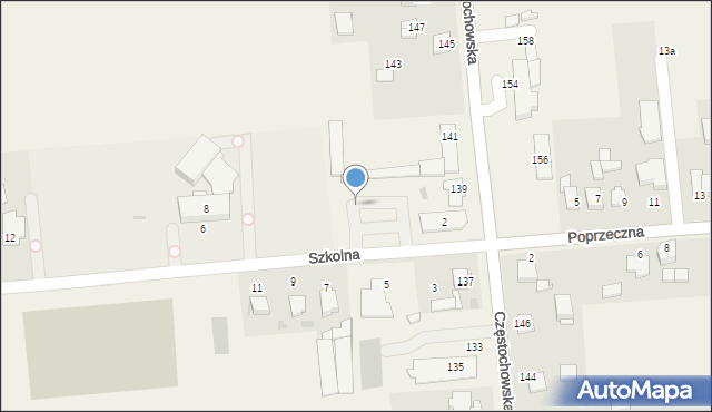 Czarny Las, Szkolna, 19, mapa Czarny Las