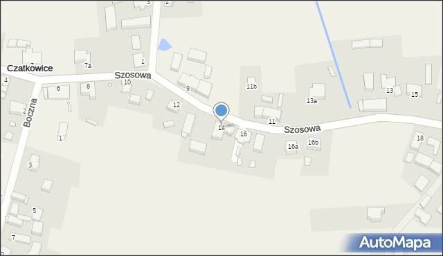 Czatkowice, Szosowa, 14, mapa Czatkowice