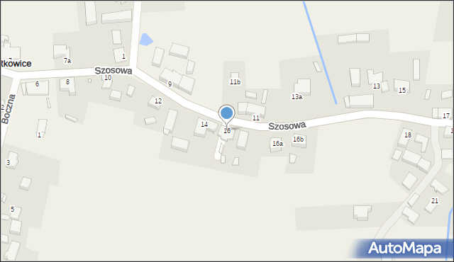 Czatkowice, Szosowa, 16, mapa Czatkowice