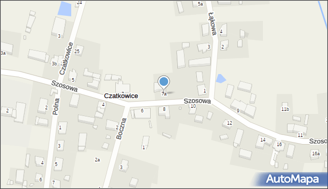 Czatkowice, Szosowa, 7a, mapa Czatkowice