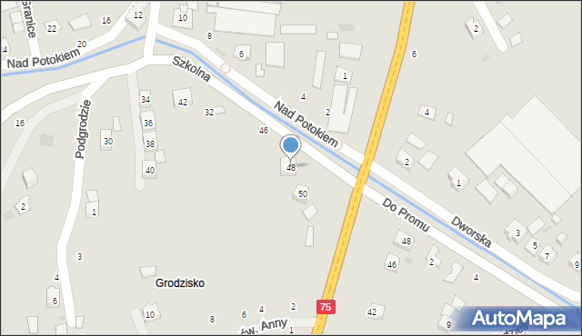 Czchów, Szkolna, 48, mapa Czchów