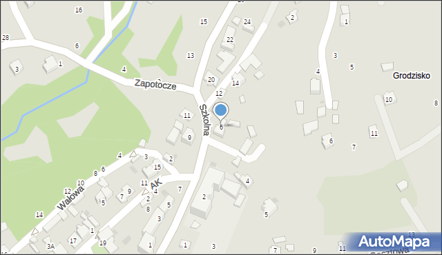 Czchów, Szkolna, 6, mapa Czchów