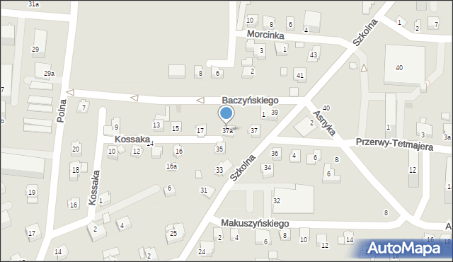 Czechowice-Dziedzice, Szkolna, 37a, mapa Czechowic-Dziedzic