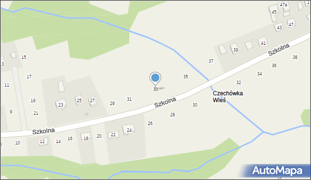 Czechówka, Szkolna, 33, mapa Czechówka