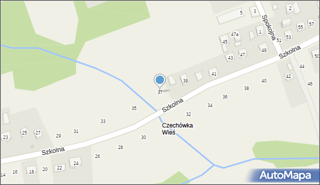 Czechówka, Szkolna, 37, mapa Czechówka