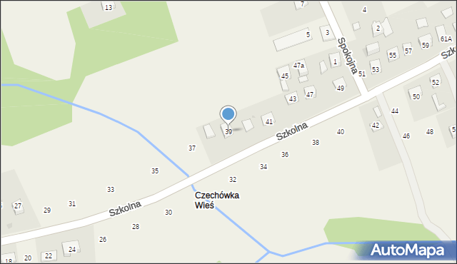 Czechówka, Szkolna, 39, mapa Czechówka