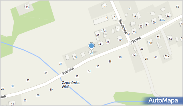Czechówka, Szkolna, 41, mapa Czechówka