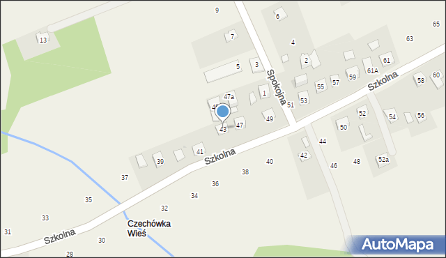 Czechówka, Szkolna, 43, mapa Czechówka