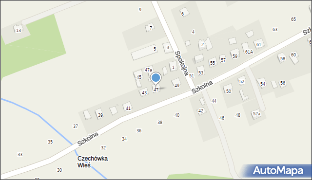 Czechówka, Szkolna, 47, mapa Czechówka