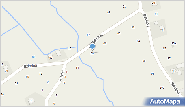 Czechówka, Szkolna, 86, mapa Czechówka