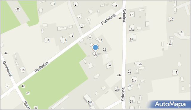 Czeremcha, Szkolna, 20, mapa Czeremcha