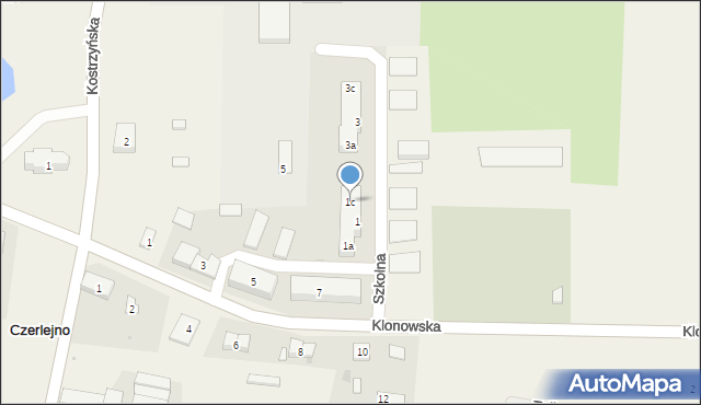 Czerlejno, Szkolna, 1c, mapa Czerlejno