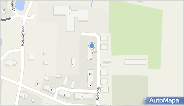 Czerlejno, Szkolna, 3, mapa Czerlejno