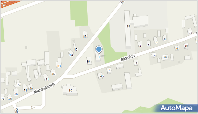 Czerniewice, Szkolna, 1, mapa Czerniewice