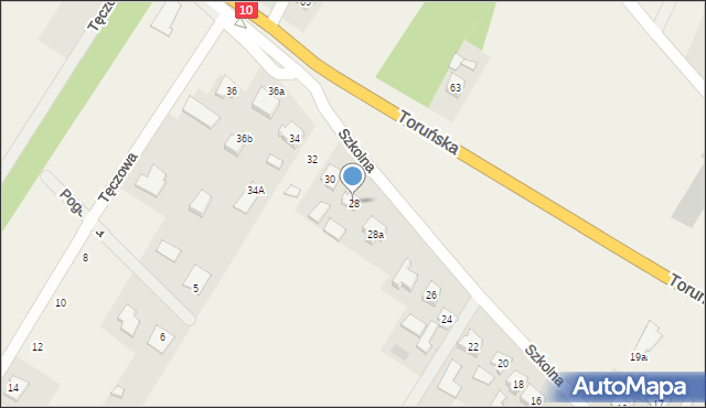 Czernikowo, Szkolna, 28, mapa Czernikowo