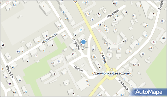 Czerwionka-Leszczyny, Szkolna, 2A, mapa Czerwionka-Leszczyny