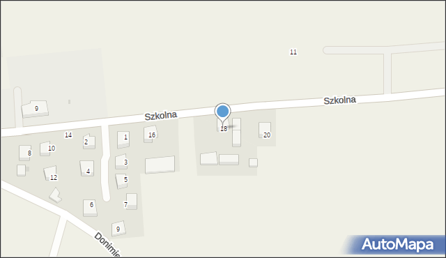 Częstkowo, Szkolna, 18, mapa Częstkowo