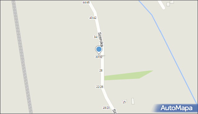 Częstochowa, Szeroka, 30/32, mapa Częstochowy