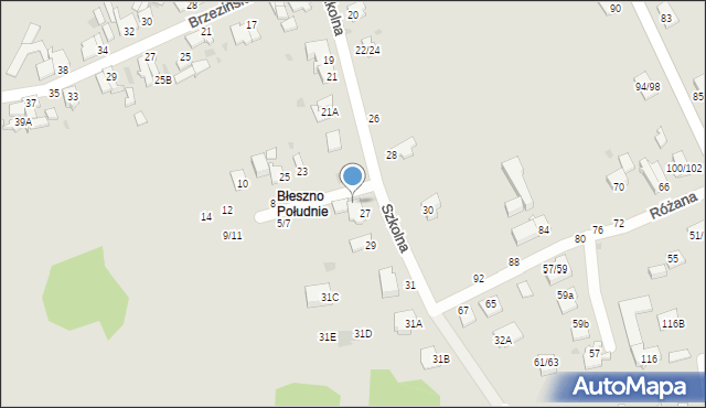 Częstochowa, Szkolna, 29A, mapa Częstochowy