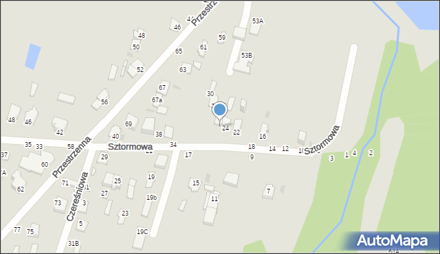 Częstochowa, Sztormowa, 26, mapa Częstochowy