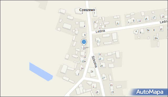 Czeszewo, Szkolna, 10, mapa Czeszewo