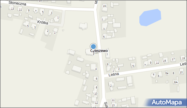 Czeszewo, Szkolna, 2, mapa Czeszewo