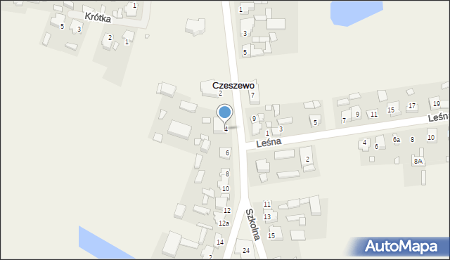 Czeszewo, Szkolna, 4, mapa Czeszewo