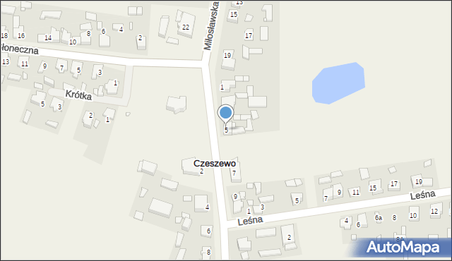 Czeszewo, Szkolna, 5, mapa Czeszewo