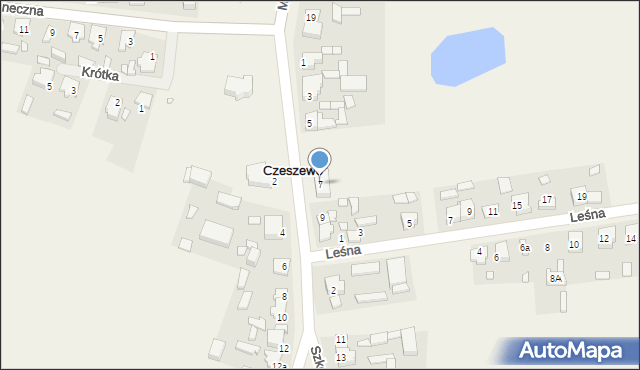 Czeszewo, Szkolna, 7, mapa Czeszewo