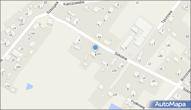 Dąbrowa, Szkolna, 6, mapa Dąbrowa