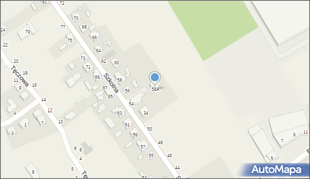 Dąbrowa, Szkolna, 54A, mapa Dąbrowa