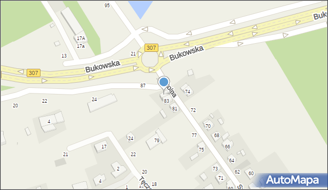 Dąbrowa, Szkolna, 85, mapa Dąbrowa