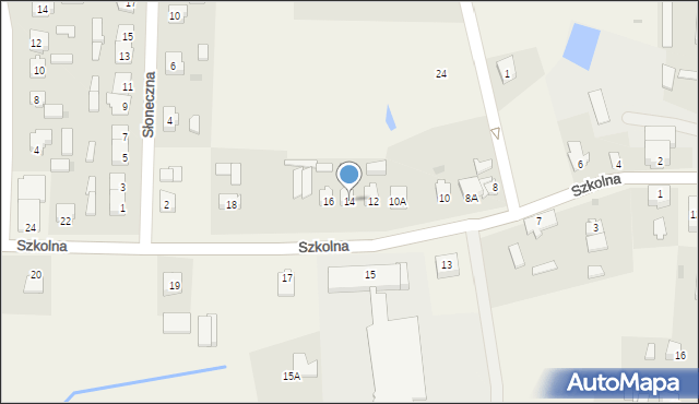 Dąbrowa, Szkolna, 14, mapa Dąbrowa