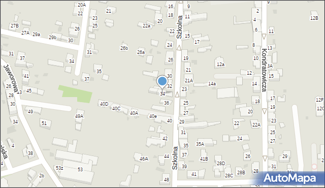 Dąbrowa Górnicza, Szkolna, 34, mapa Dąbrowa Górnicza