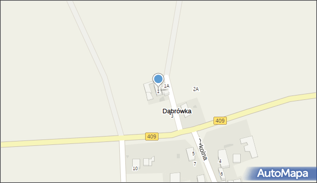 Dąbrówka, Szkolna, 1, mapa Dąbrówka