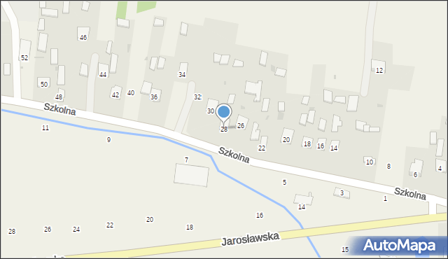 Dachnów, Szkolna, 28, mapa Dachnów