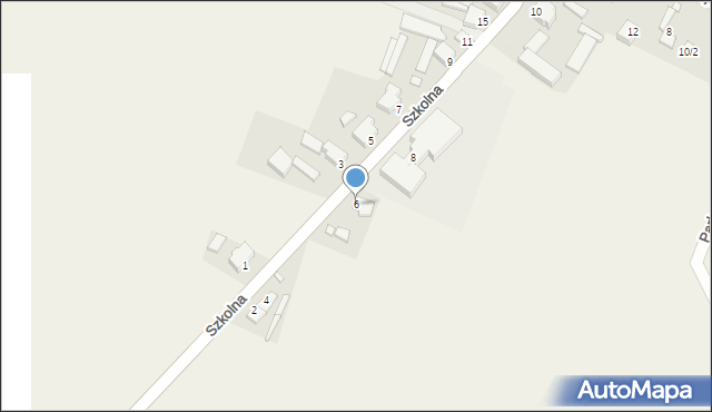 Dakowy Mokre, Szkolna, 6, mapa Dakowy Mokre