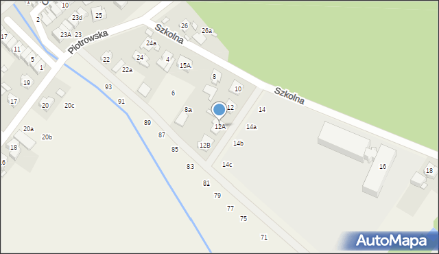 Daszewice, Szkolna, 12A, mapa Daszewice