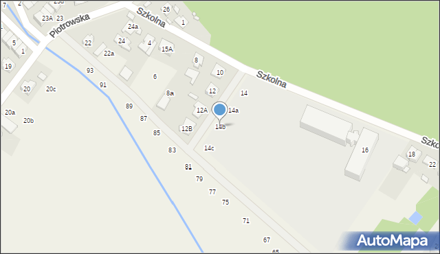 Daszewice, Szkolna, 14b, mapa Daszewice