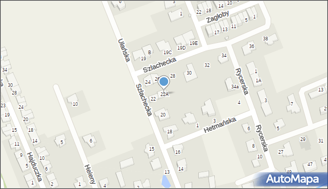 Dawidy Bankowe, Szlachecka, 22A, mapa Dawidy Bankowe