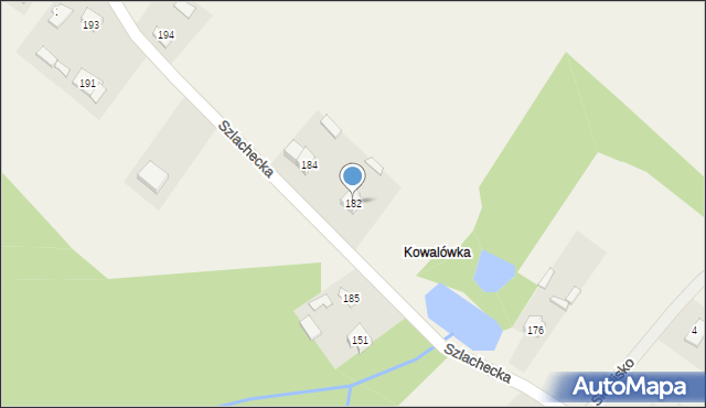 Dębska Wola, Szlachecka, 182, mapa Dębska Wola