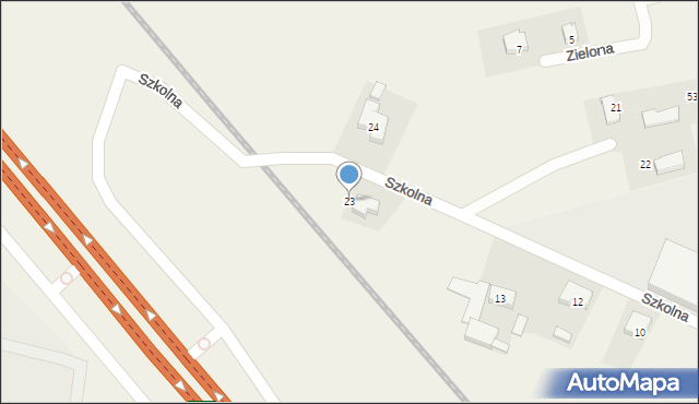 Deszczno, Szkolna, 23, mapa Deszczno