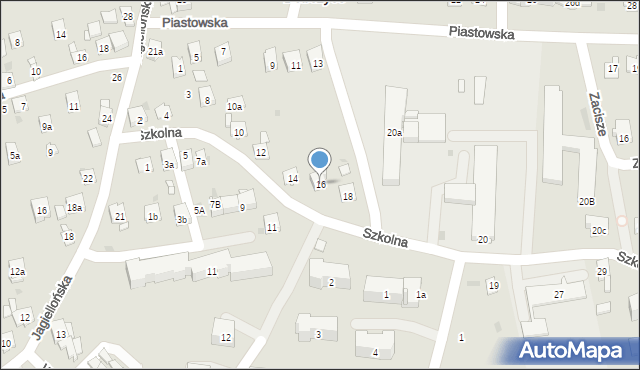 Dobczyce, Szkolna, 16, mapa Dobczyce