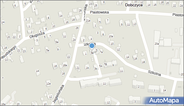 Dobczyce, Szkolna, 3a, mapa Dobczyce