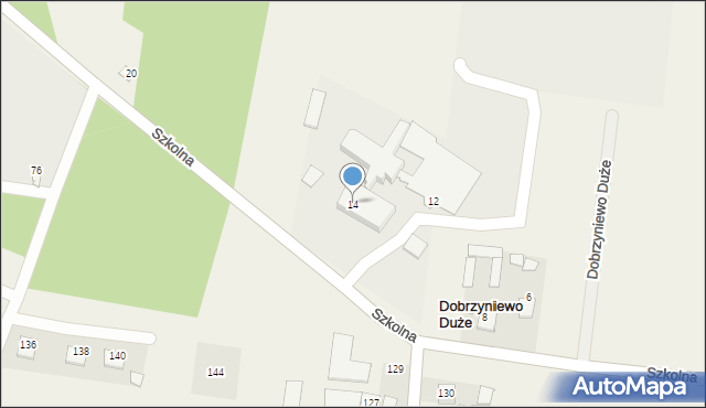 Dobrzyniewo Duże, Szkolna, 14, mapa Dobrzyniewo Duże